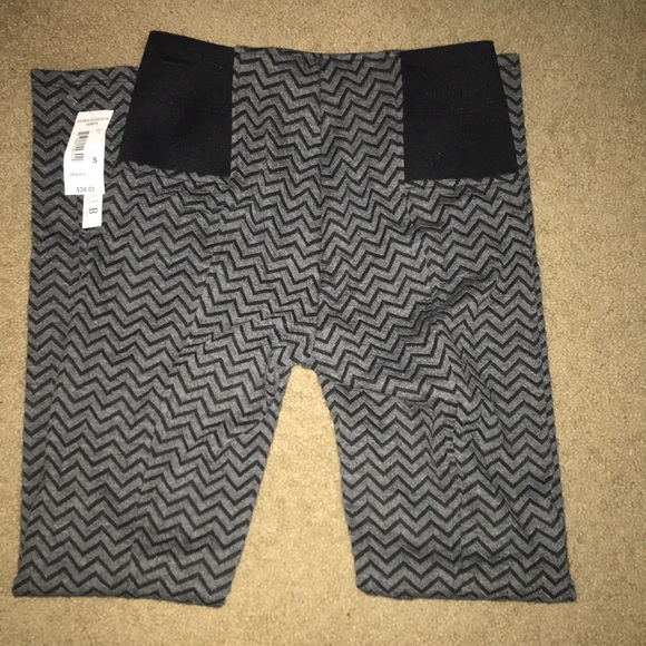 Elastic waistband pull on chevron ponte pants - Picture 2 of 5